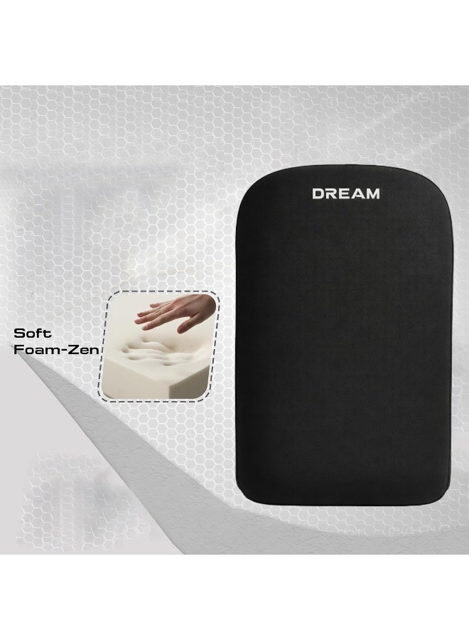 SPIDER Memory Foam Car Armrest Cushion Pad – Center Console Support Pillow, Soft Breathable Arm Rest Cover for Car, SUV, Truck, Office Chair – Pressure Relief, Anti-Slip Base, Universal Fit - Black - Image 4